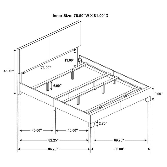Dorian - Upholstered Panel Bed - Simple Home Plus