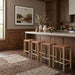 Entwine - Vegan Leather Upholstered Backless Counter Stool - Painted Natural - Simple Home Plus