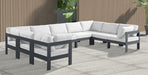 Nizuc - Outdoor Patio 9 Piece Modular Sectional With Gray Frame - Simple Home Plus