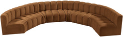 Arc - Velvet 8 Piece U-Shaped Modular Sofa - Saddle - Simple Home Plus