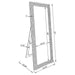Mckay - Acrylic Frame Standing Mirror - Smokey Gray - Simple Home Plus