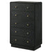 Cavelle - 5-Drawer Chest Of Drawers - Black - Simple Home Plus