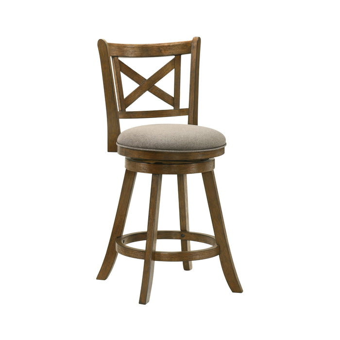 Kodi - Modern Farmhouse Swivel Wood Counter Height Kitchen Bar Stool - Simple Home Plus