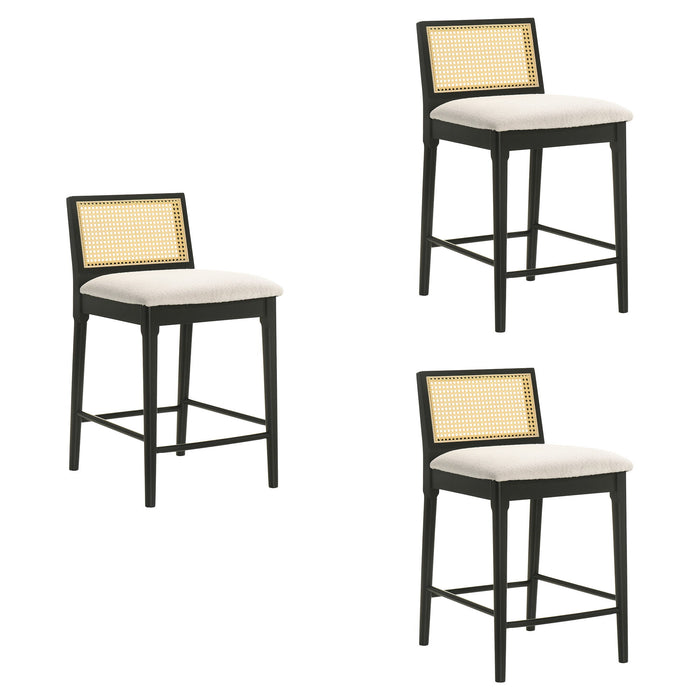 Tobias - Coastal Modern Wood Counter Height Kitchen Bar Stool - Simple Home Plus