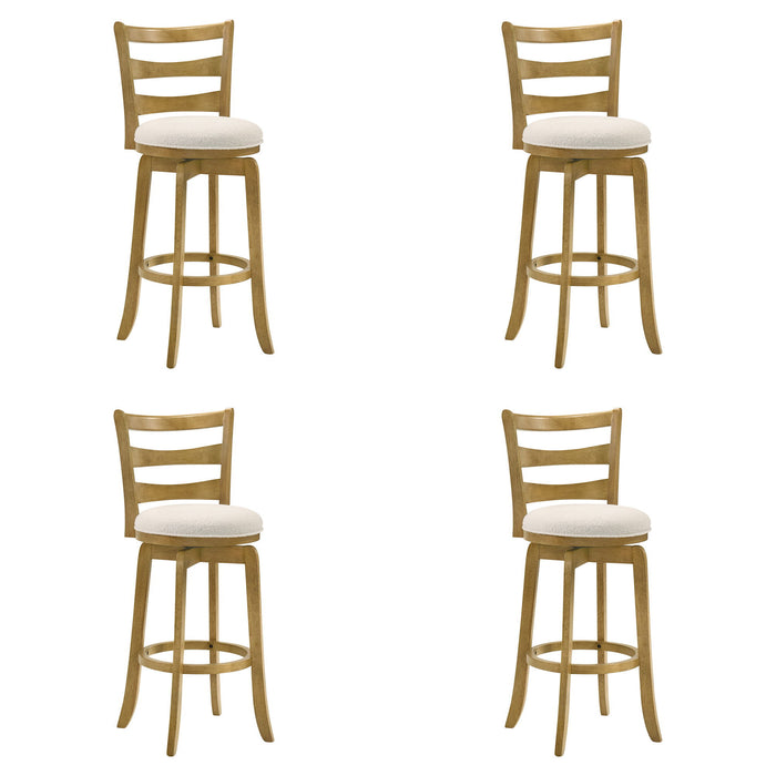 Melindra - Modern Farmhouse Swivel Wood Bar Height Kitchen Bar Stool - Simple Home Plus