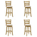 Melindra - Modern Farmhouse Swivel Wood Bar Height Kitchen Bar Stool - Simple Home Plus