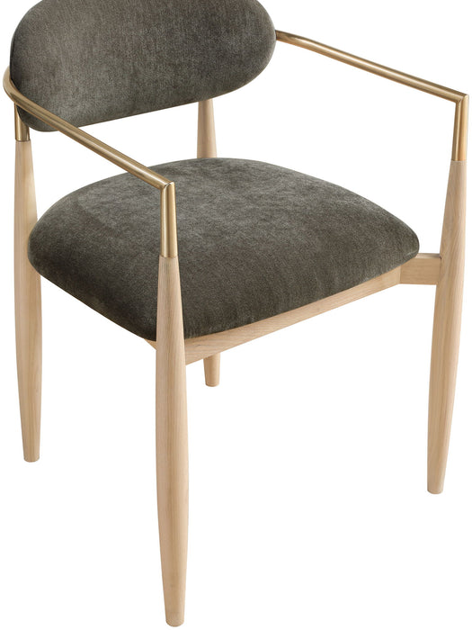 Riccio - Fabric Dining Arm Chair (Set of 2) - Natural Frame - Simple Home Plus
