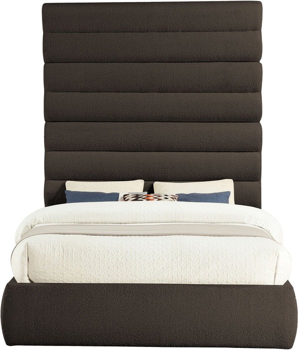 Adam - Boucle Fabric Bed With 89" Headboard - Simple Home Plus