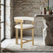 Romeo - Faux Leather Counter Stool With Gold Base (Set of 2) - Simple Home Plus