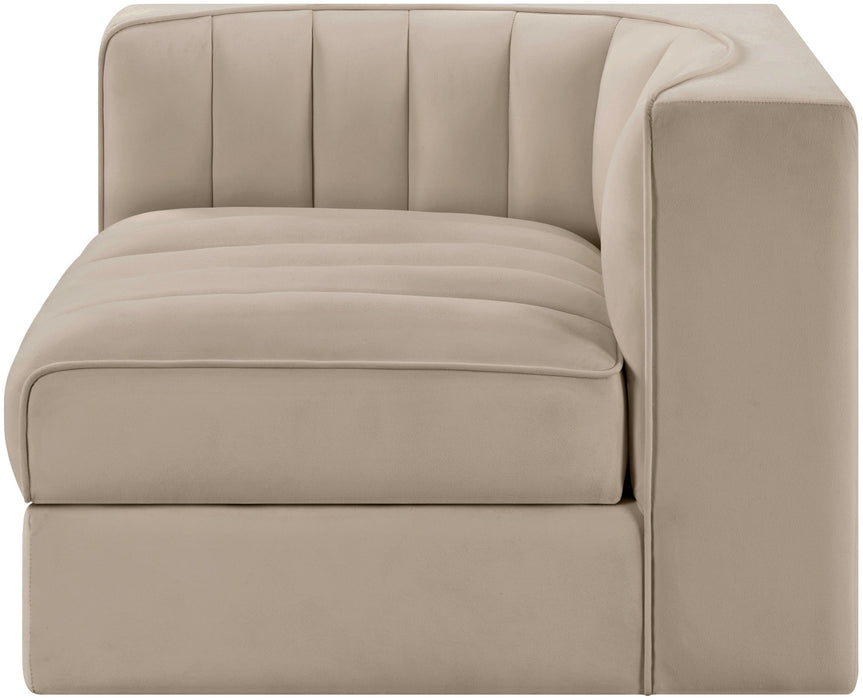 Rummi - Velvet Performance Fabric Upholstered Modular Corner Chair - Simple Home Plus