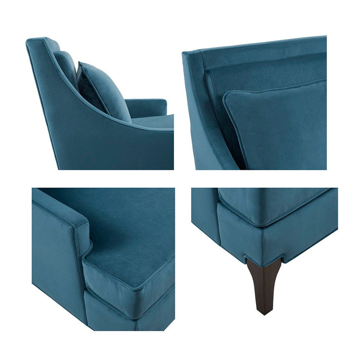 Anna - Arm Accent Chair - Blue - Simple Home Plus