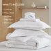 Logan - King Striped Comforter Set - White - Simple Home Plus