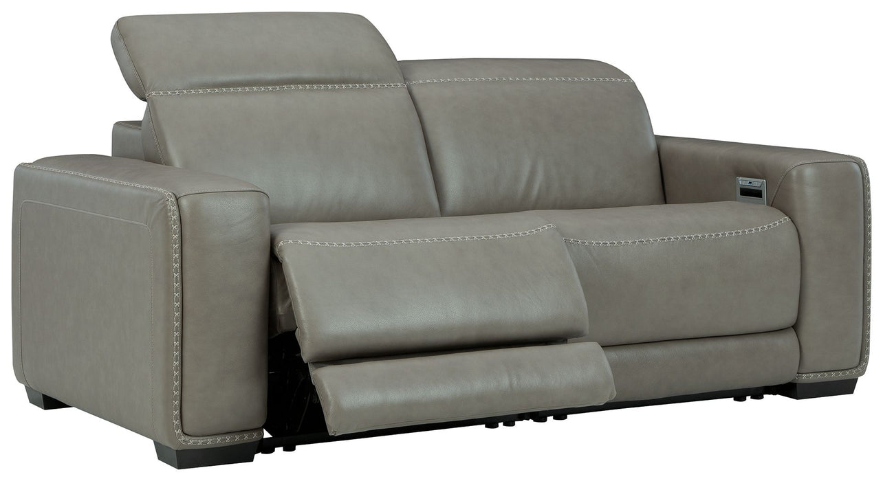 Correze - 2-Piece Power Reclining Sectional - Gray