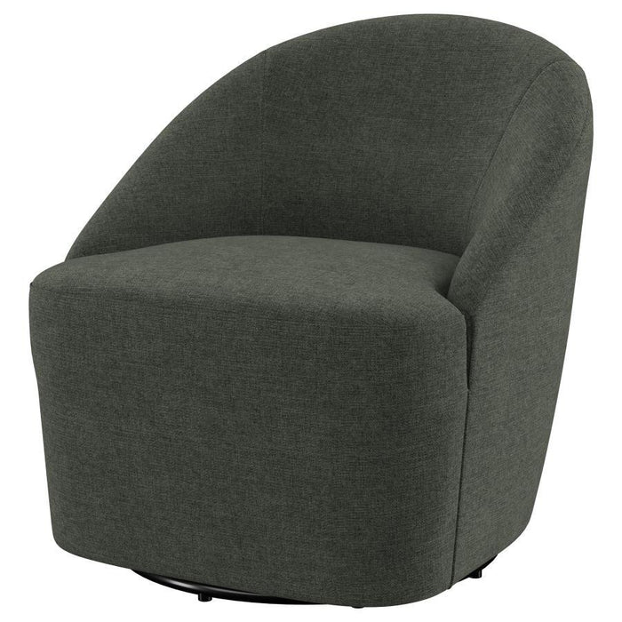 Leon - Upholstered Barrel Accent Swivel Chair - Simple Home Plus