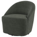 Leon - Upholstered Barrel Accent Swivel Chair - Simple Home Plus