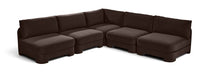 Hammond - Velvet Performance Fabric Upholstered 5 Piece Armless Sectional - Simple Home Plus