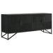 Riddell - 4 Door Wood Reeding Accent Cabinet - Matte Black - Simple Home Plus