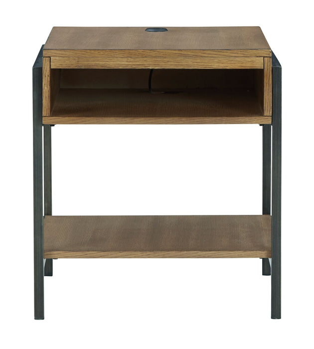 Fridley - Brown / Black - Rectangular End Table - Simple Home Plus