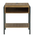 Fridley - Brown / Black - Rectangular End Table - Simple Home Plus