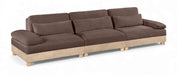 Turin - Chenille Fabric Upholstered Modular Sectional - Brown - Simple Home Plus