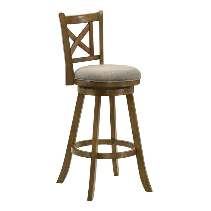 Kodi - Modern Farmhouse Swivel Wood Bar Height Kitchen Bar Stool - Simple Home Plus