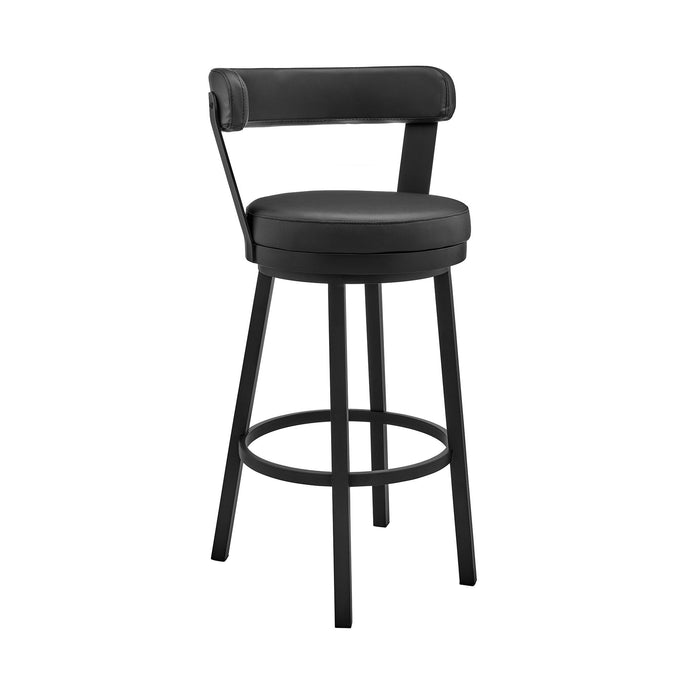 Kobe - Swivel Bar Stool - Black Finish
