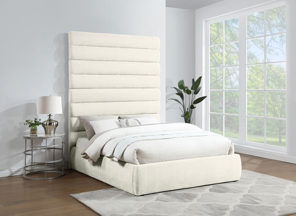 Adam - Chenille Fabric Bed With 89" Headboard - Simple Home Plus