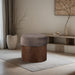 Nimes - Ottoman / Stool With Brown Base - Simple Home Plus