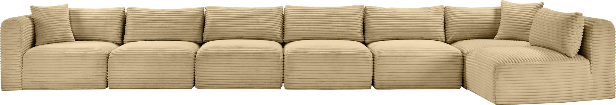 Shaggy - 7 Piece Modular Sectional - Simple Home Plus