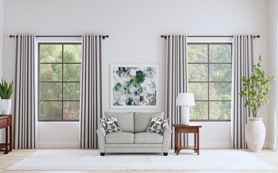 Tomkins - Boucle Upholstered Loveseat - Light Gray - Simple Home Plus