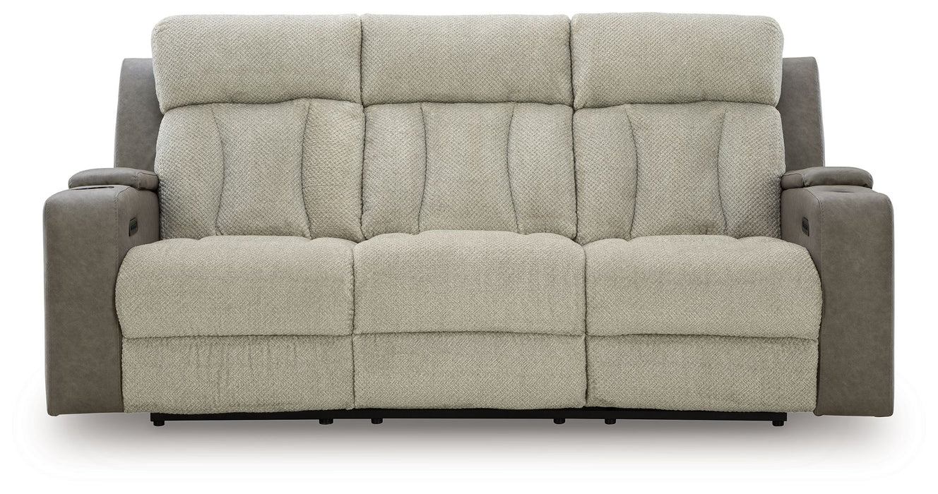 WhipLash - Sisal - Power Reclining Sofa With Adj Headrest - Simple Home Plus