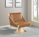 Millwin - Swivel Accent Chair With Natural Base - Simple Home Plus
