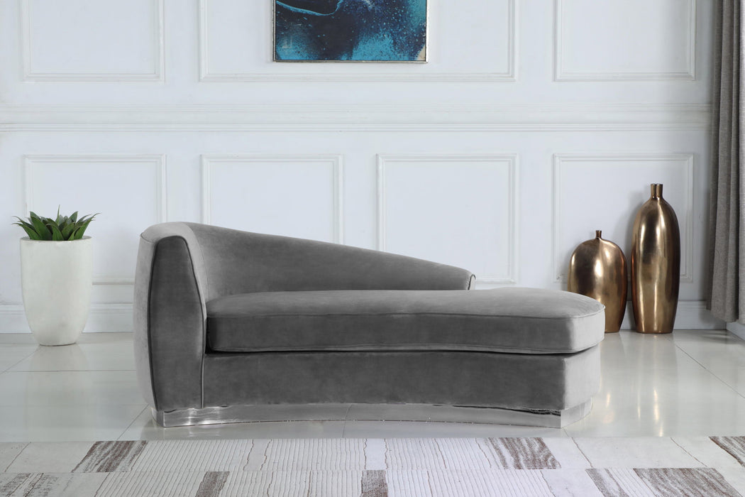 Julian - Chaise with Chrome Base - Simple Home Plus