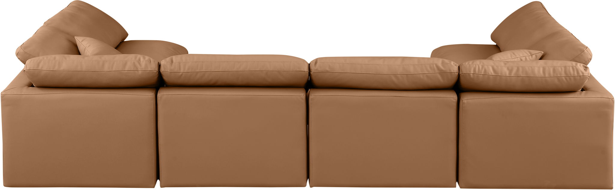 Indulge - Faux Leather 6 Piece Modular U-Shaped Sectional - Simple Home Plus