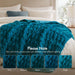 Ruched Fur - Ruched Throw - Teal - Simple Home Plus