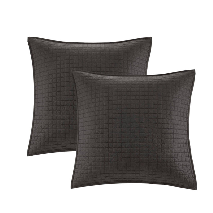 Brooklyn - Twin Comforter Set - Charcoal - Simple Home Plus
