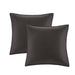 Brooklyn - Twin Comforter Set - Charcoal - Simple Home Plus