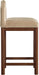 Conrad - Velvet Counter Stool With Brown Legs - Simple Home Plus
