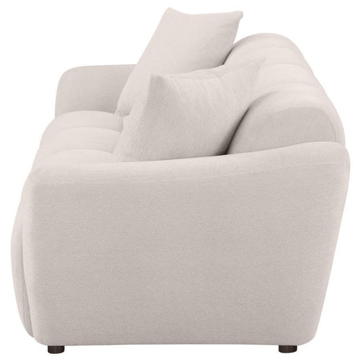 Destino - Chenille Upholstered Splayed Arm Sofa - Greige - Simple Home Plus