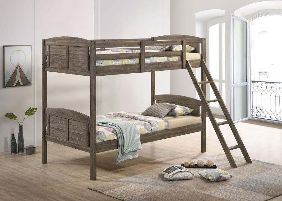 Flynn - Wood Bunk Bed With Mattress - Simple Home Plus