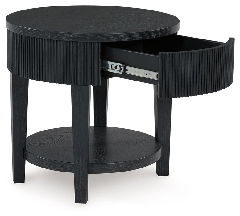 Marstream - Black - Round End Table - Simple Home Plus