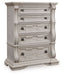 Bruchandi - Antique White - Five Drawer Chest - Simple Home Plus