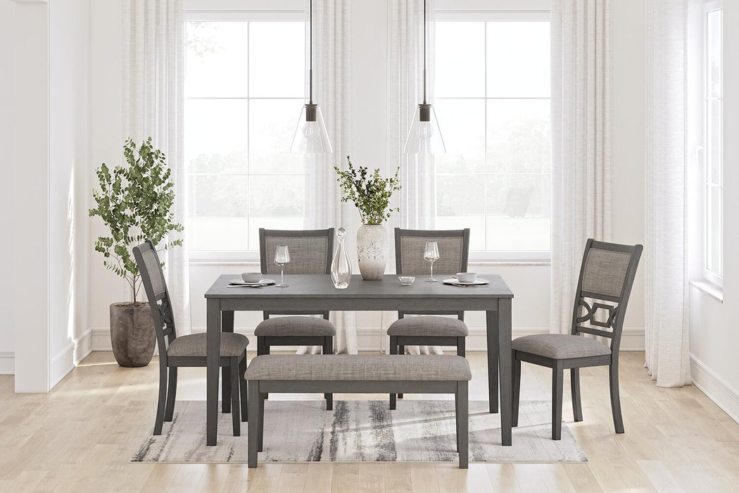 Wrenning - Dining Room Table Set (Set of 6) - Gray - Simple Home Plus
