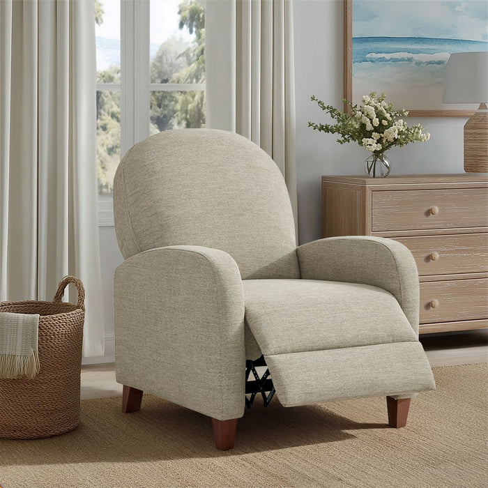 Raylin - Upholstered Push Back Recliner - Beige Multi