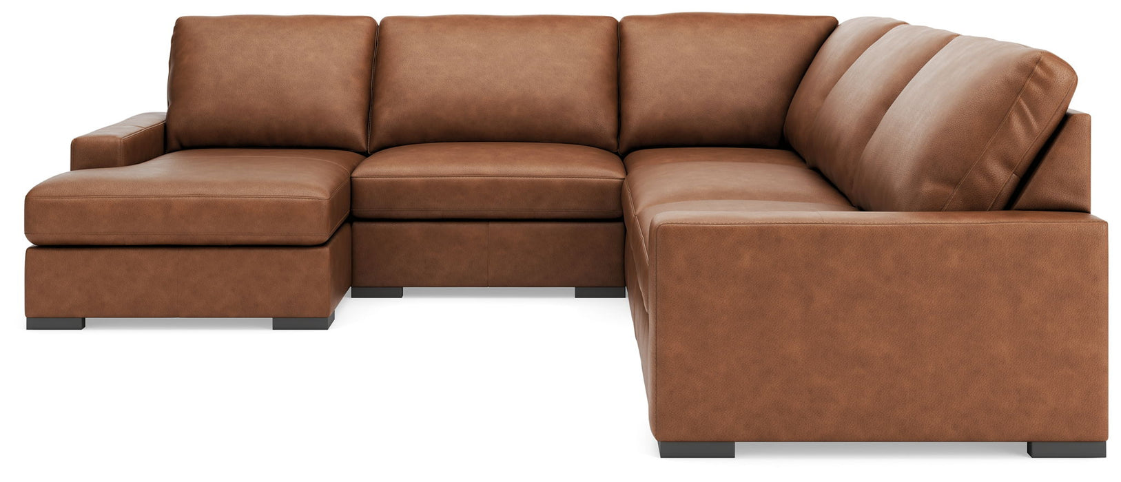 Calden - 5-Piece Sectional With LAF Corner Chaise - Caramel - Simple Home Plus