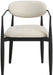 Riccio - Fabric Dining Arm Chair (Set of 2) - Black Frame - Simple Home Plus
