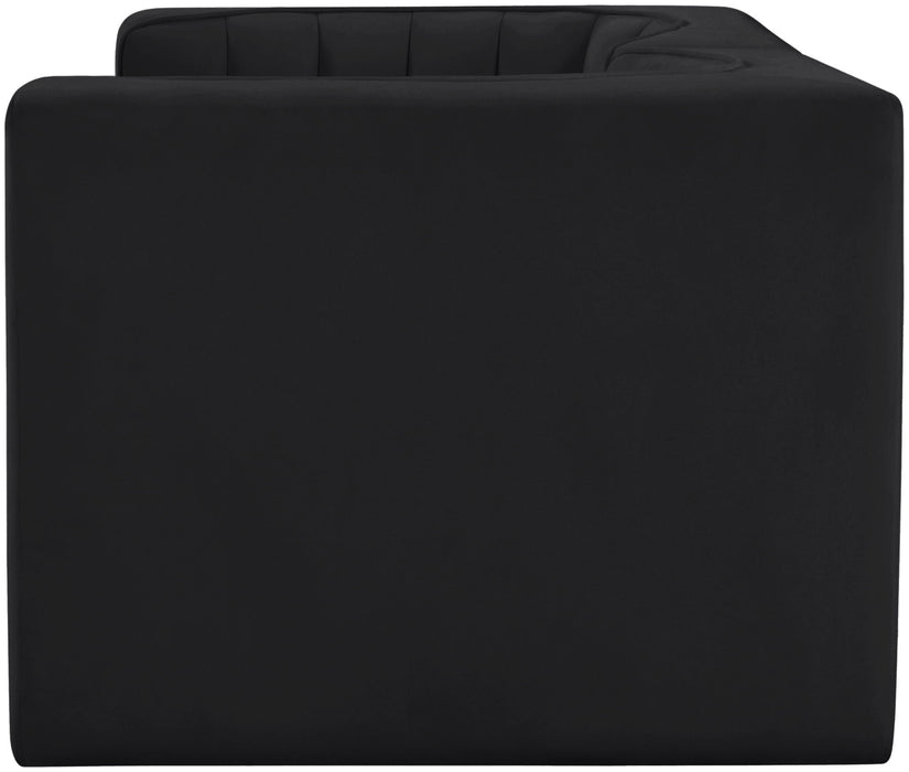 Rummi - Velvet Performance Fabric Upholstered 2 Piece Modular Loveseat - Simple Home Plus