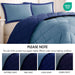 Larkspur - Twin 3M Scotchgard Diamond Quilting Reversible Down Alternative Comforter Set - Navy / Light Blue - Simple Home Plus