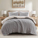 Riordan - Twin Cable Knit Comforter Set - Gray - Simple Home Plus