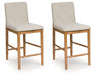 Isanti - Light Brown - Upholstered Barstool (Set of 2) - Simple Home Plus